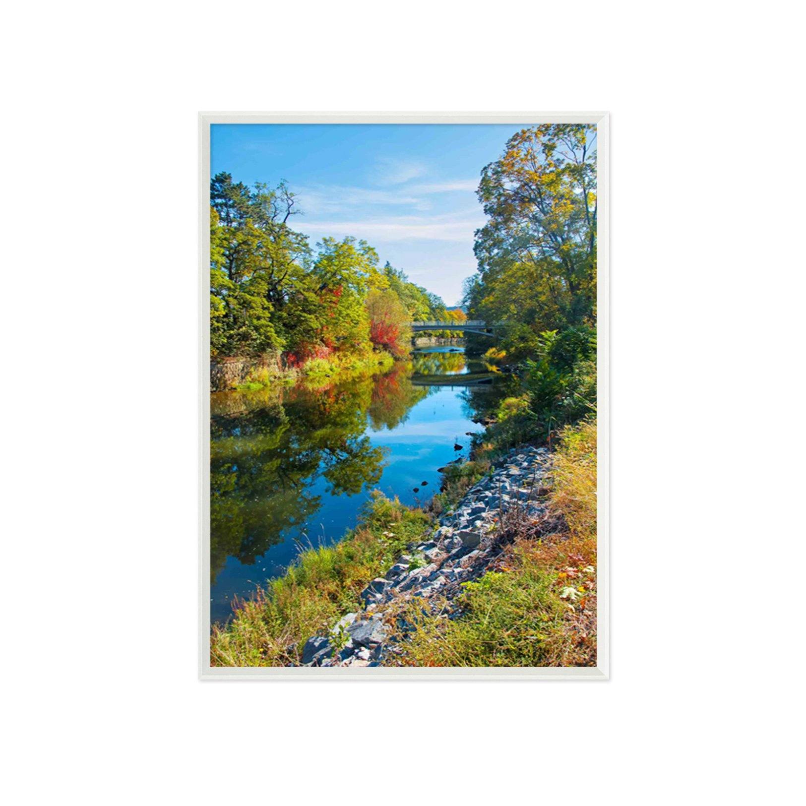 3D Calm River 118 Fake Framed Print Painting Wallpaper AJ Creativity Home 