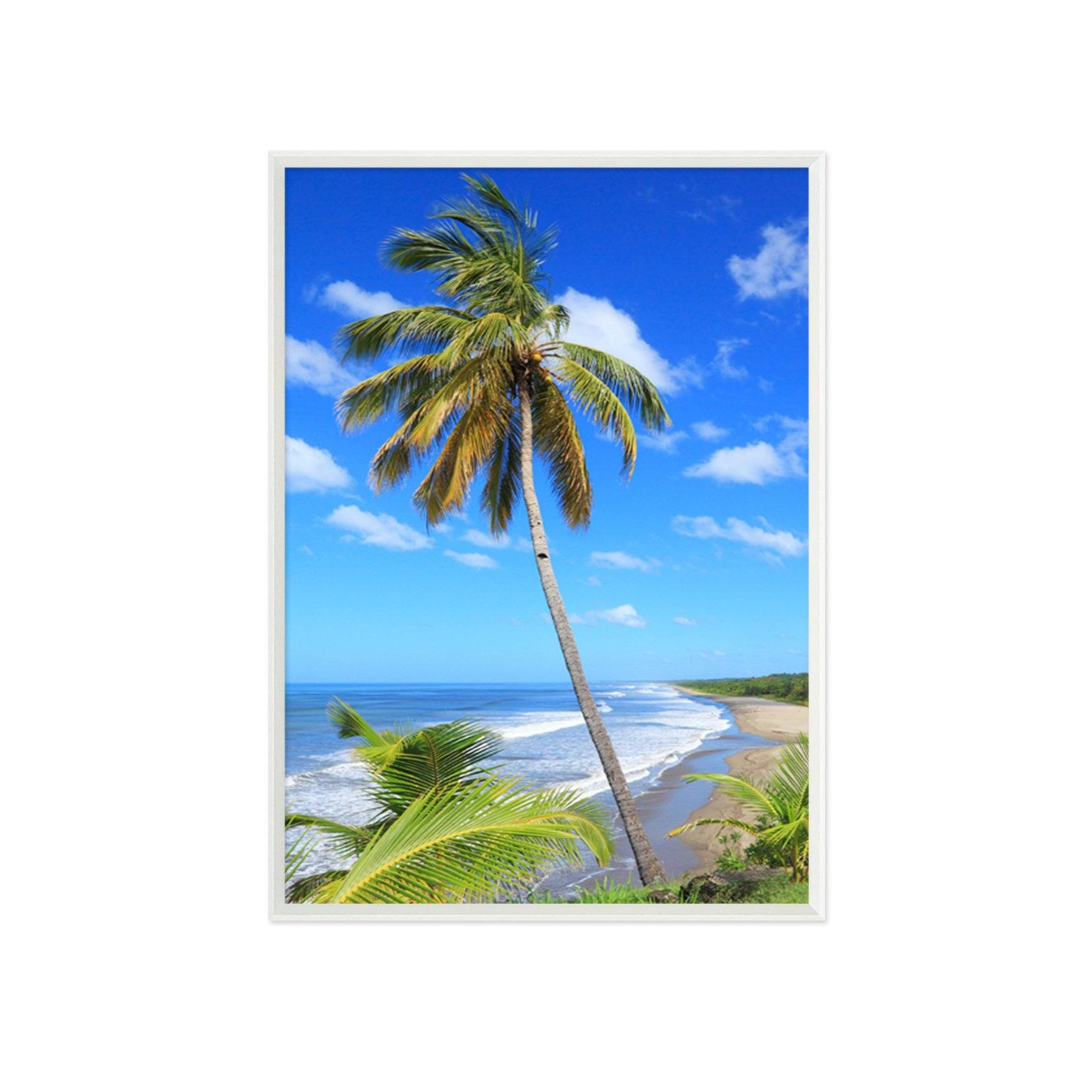 3D Windward Coconut Tree 040 Fake Framed Print Painting Wallpaper AJ Creativity Home 