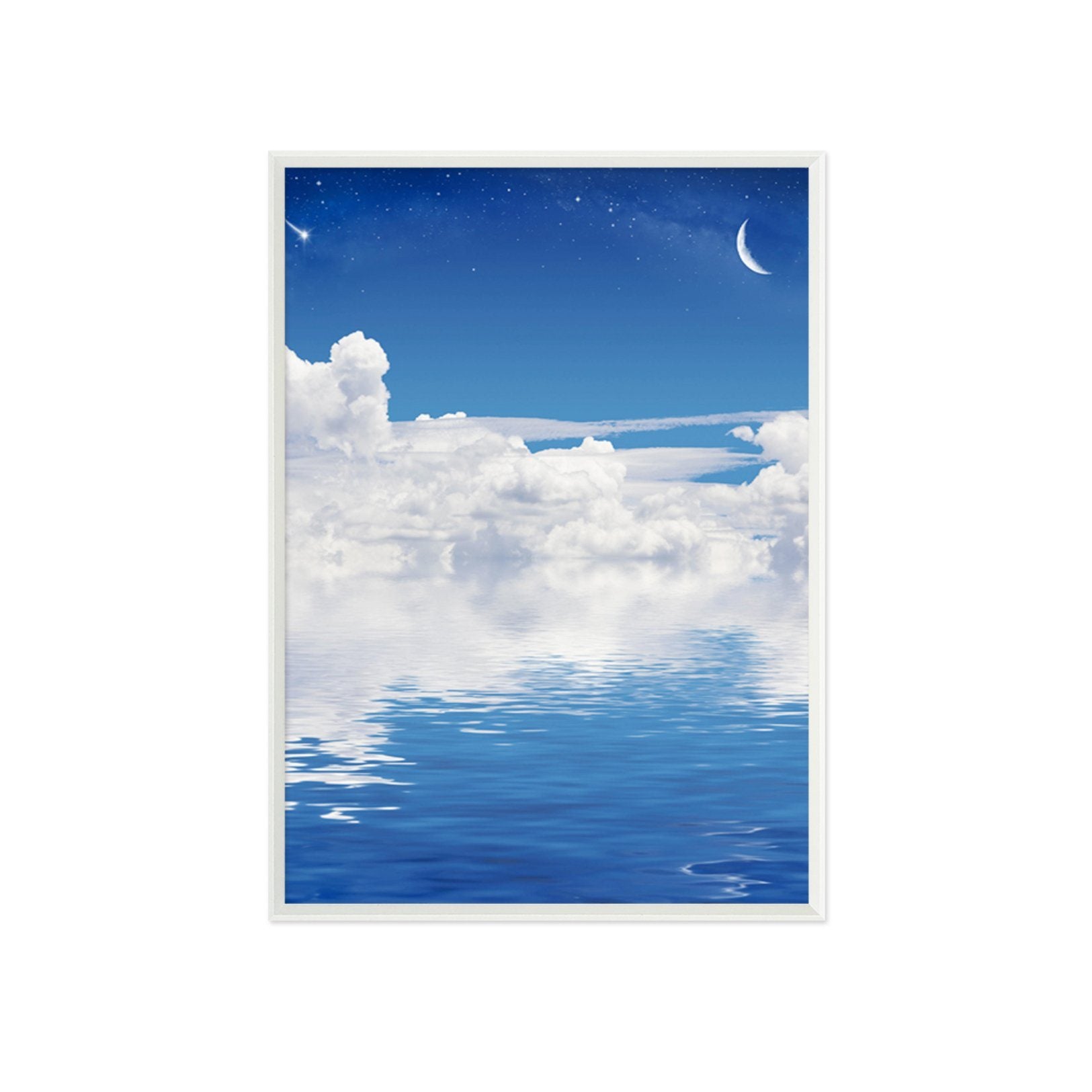 3D Moon Sea 028 Fake Framed Print Painting Wallpaper AJ Creativity Home 