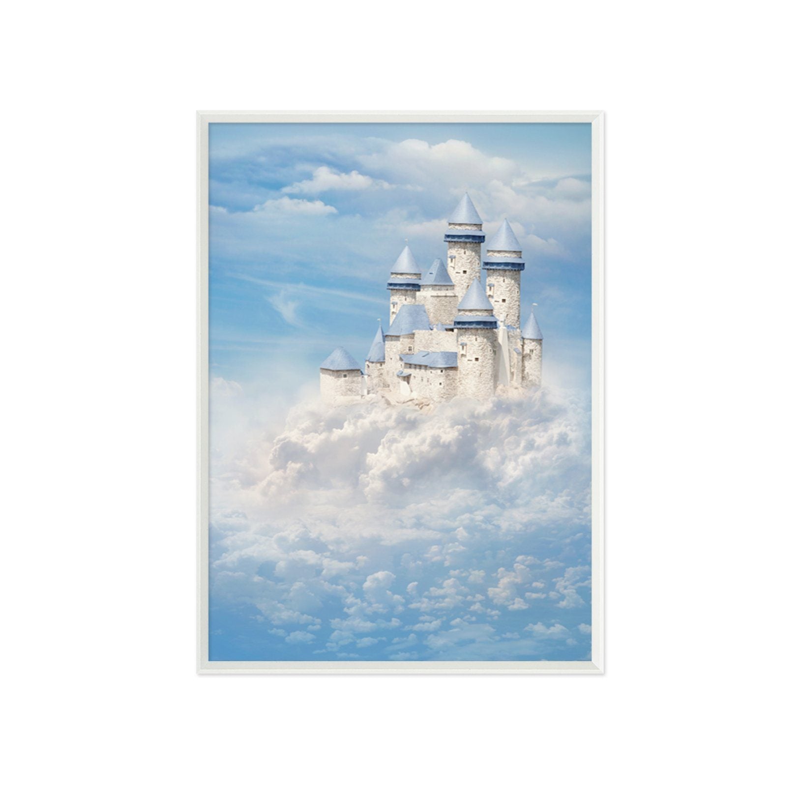3D Cloud Castle 037 Fake Framed Print Painting Wallpaper AJ Creativity Home 