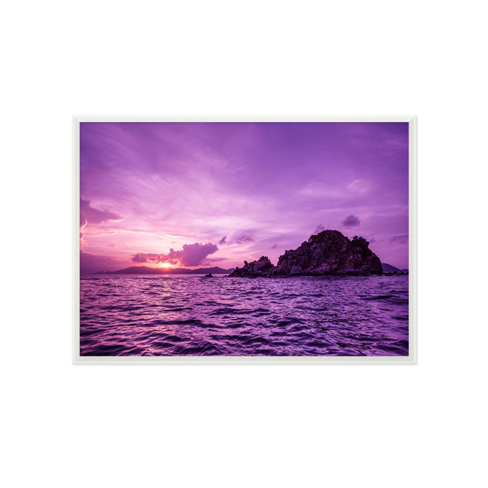 3D Far Island 043 Fake Framed Print Painting Wallpaper AJ Creativity Home 