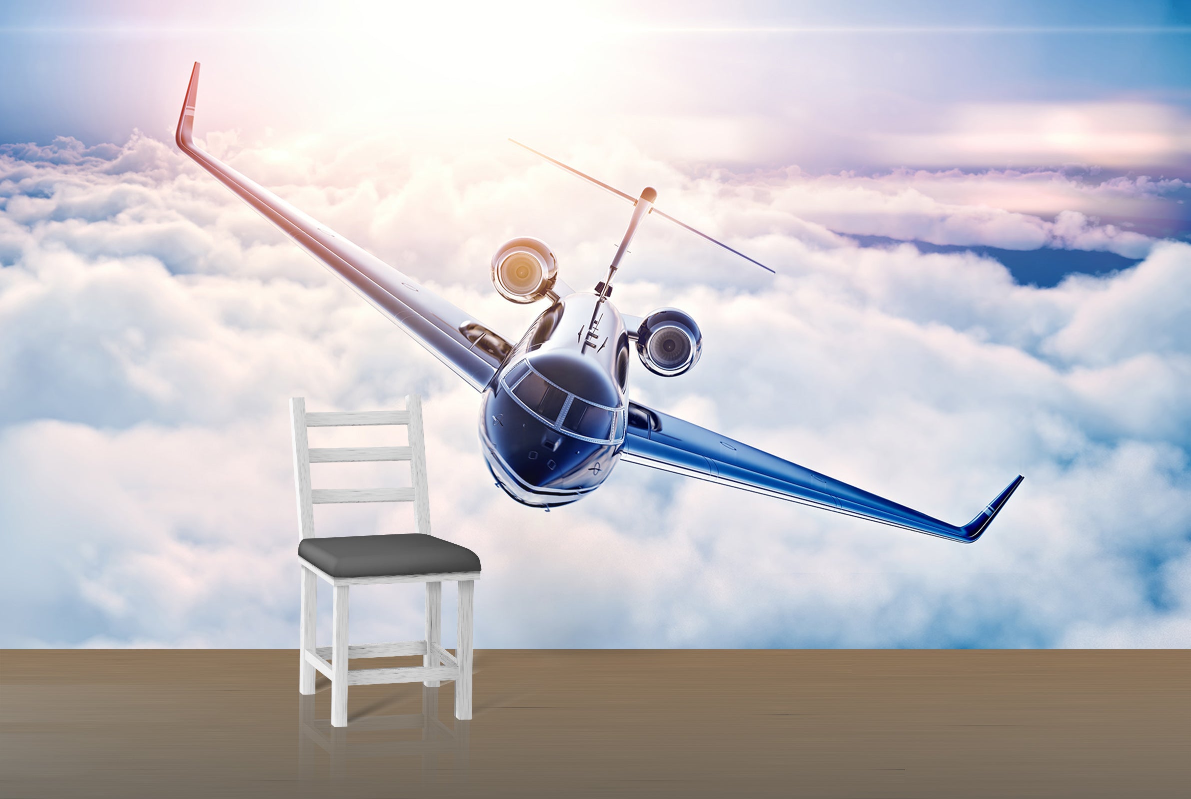 3D Sunshine Plane 268 Vehicle Wall Murals