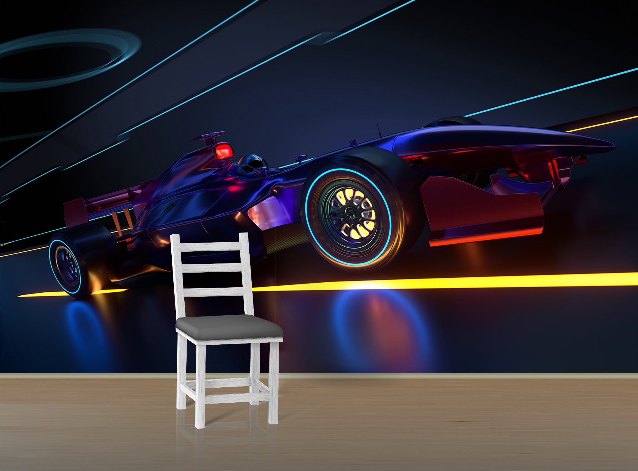 3D Colorful Wheel 391 Vehicle Wall Murals