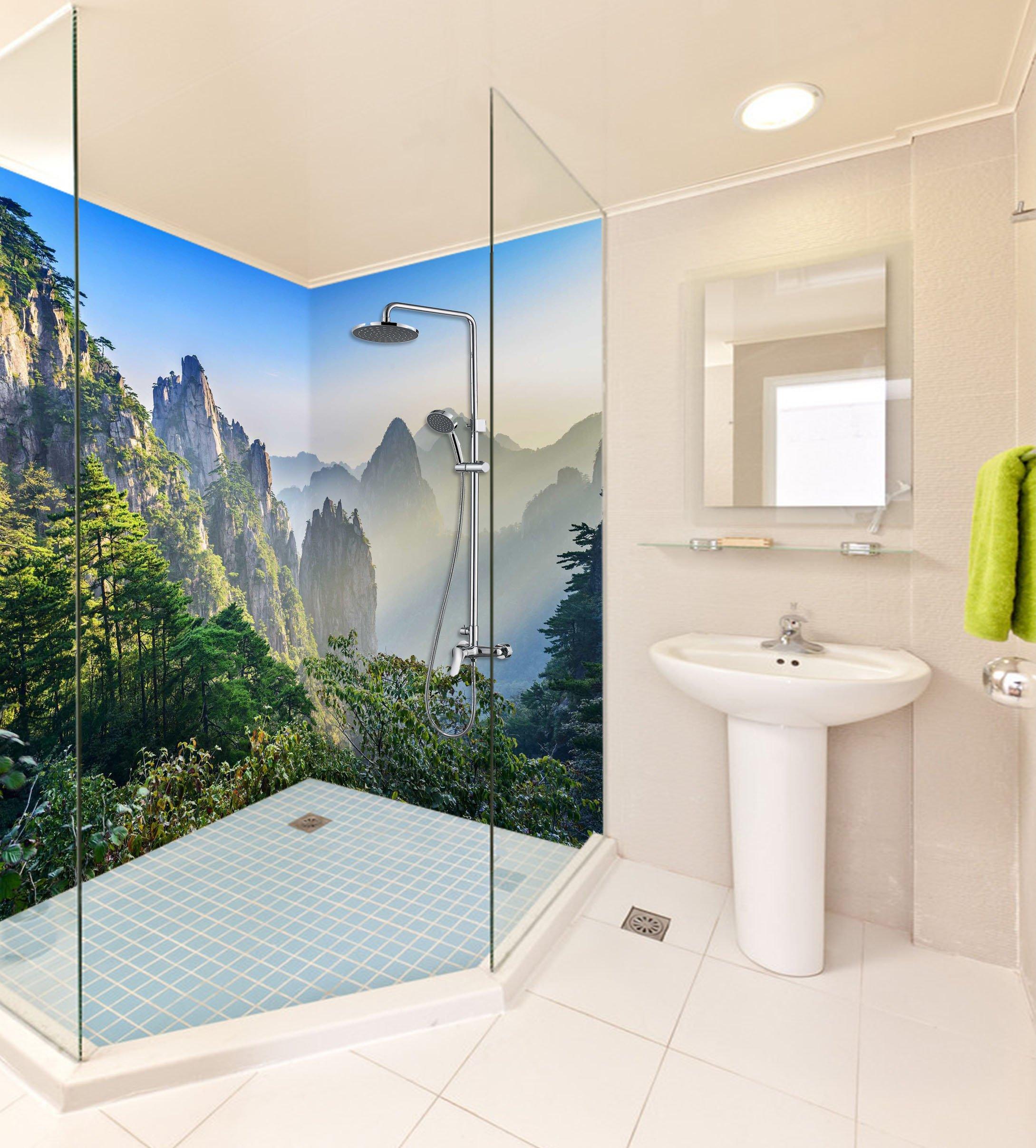 3D Misty Mountains 61 Bathroom Wallpaper Wallpaper AJ Wallpaper 