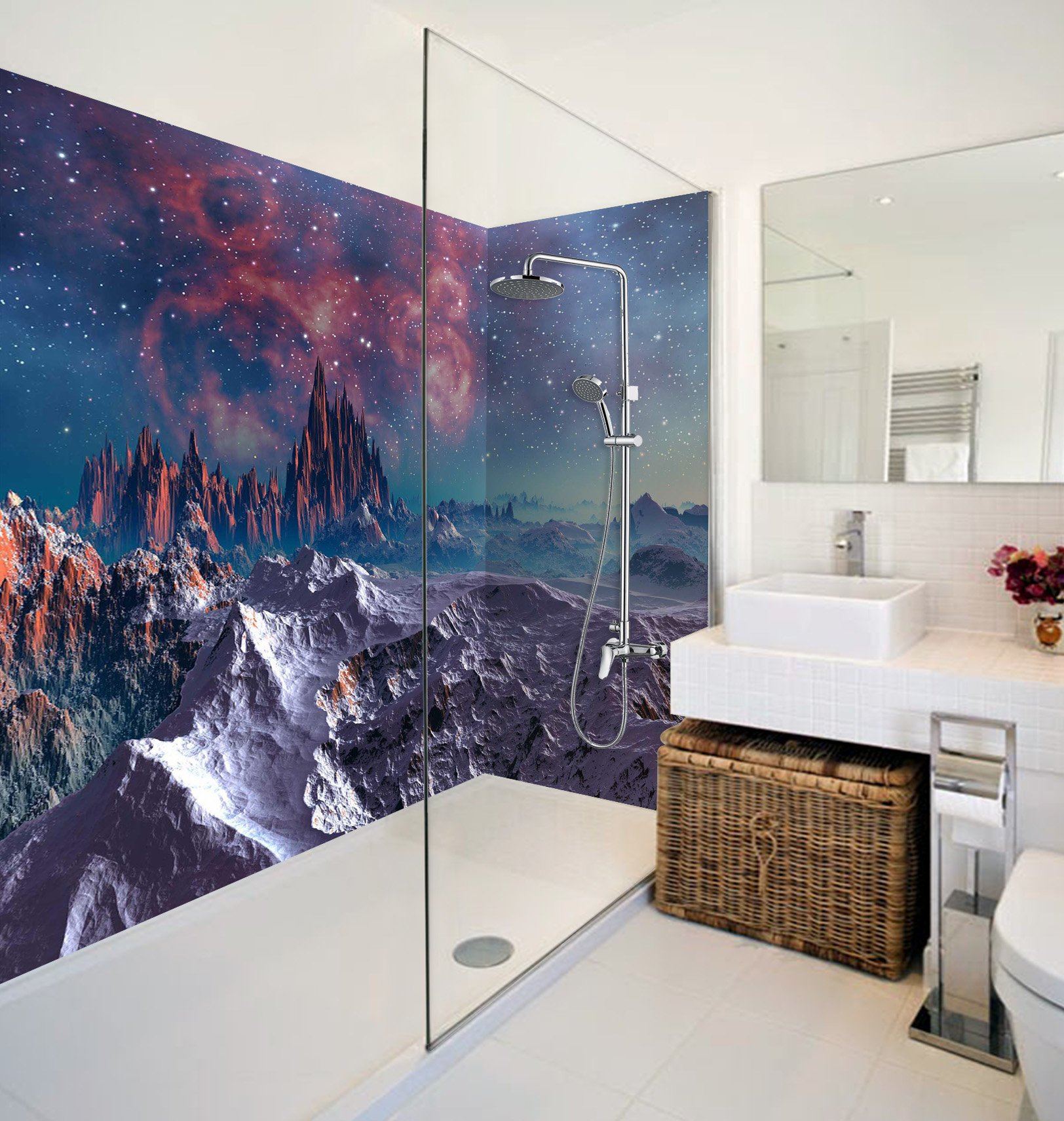 3D Exoplanet Stars Sky 70 Bathroom Wallpaper Wallpaper AJ Wallpaper 