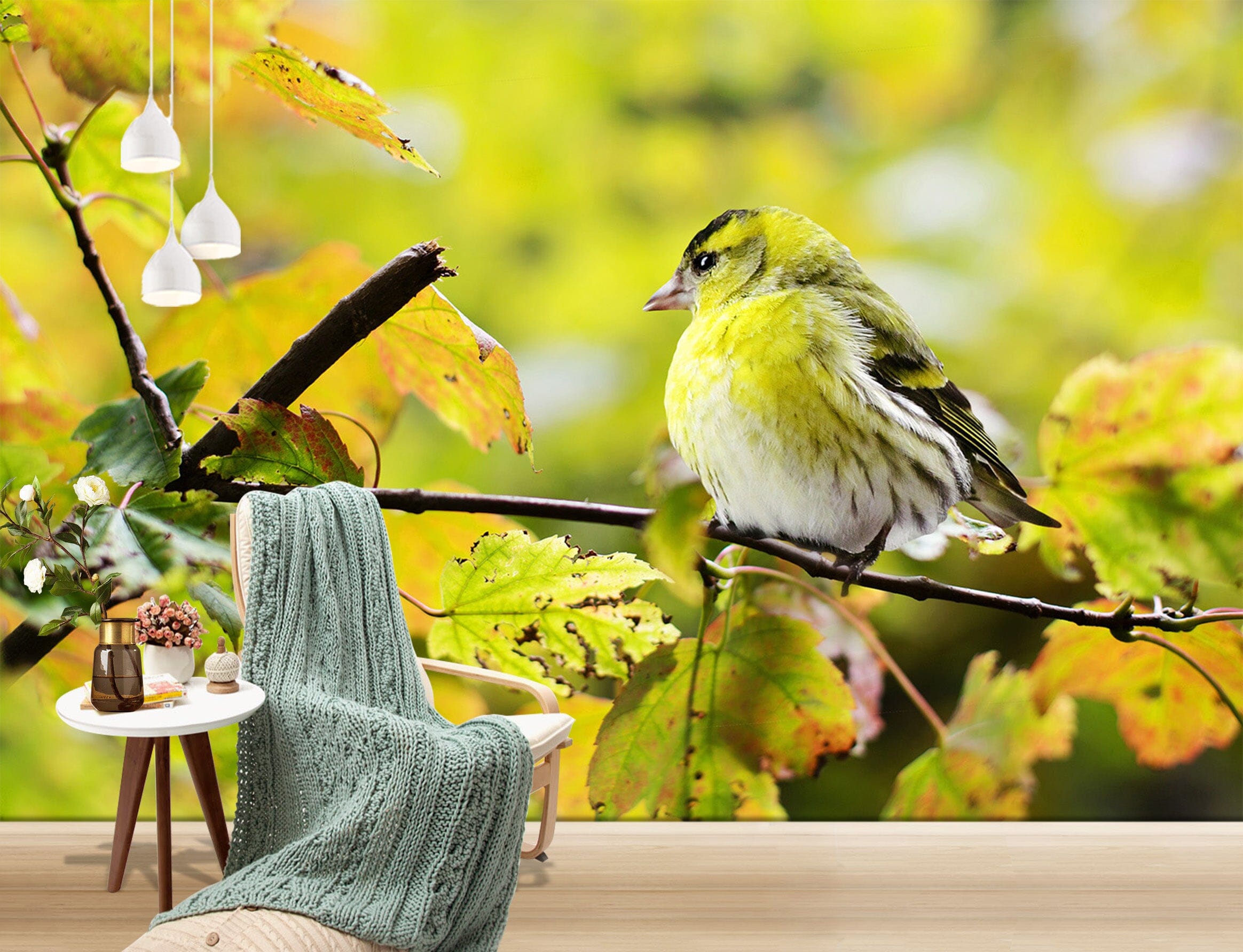 3D Sparrow Leaves 283 Wall Murals Wallpaper AJ Wallpaper 2 