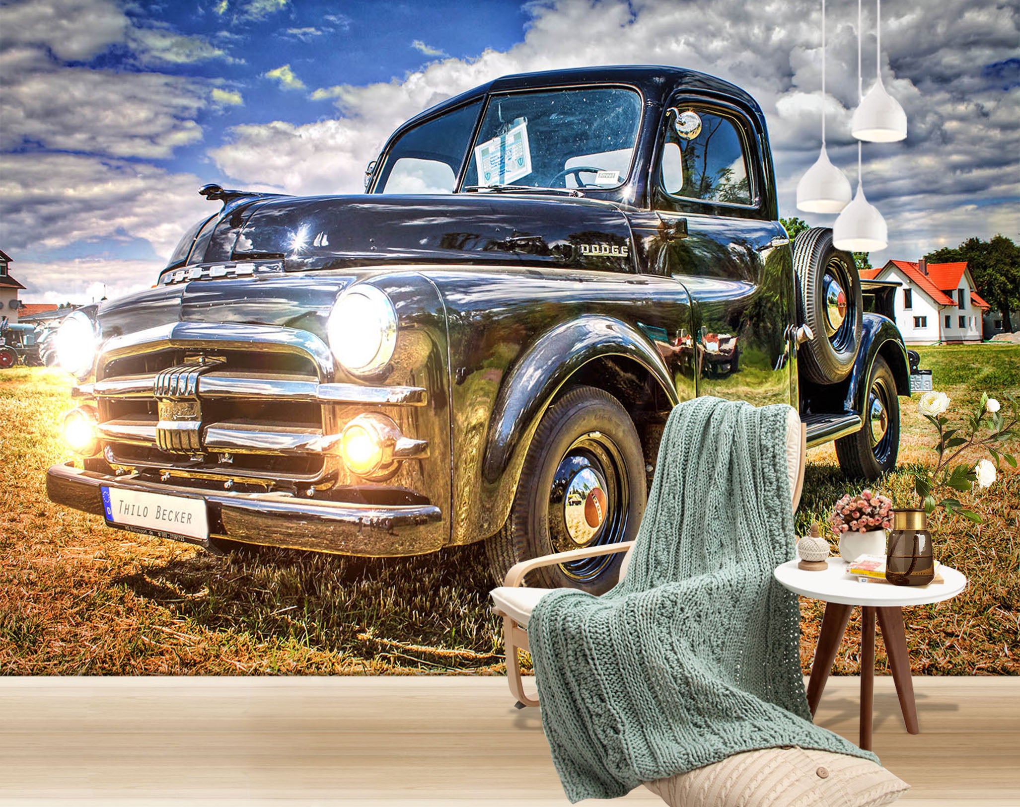 3D Farm Luxury Car 101 Vehicle Wall Murals