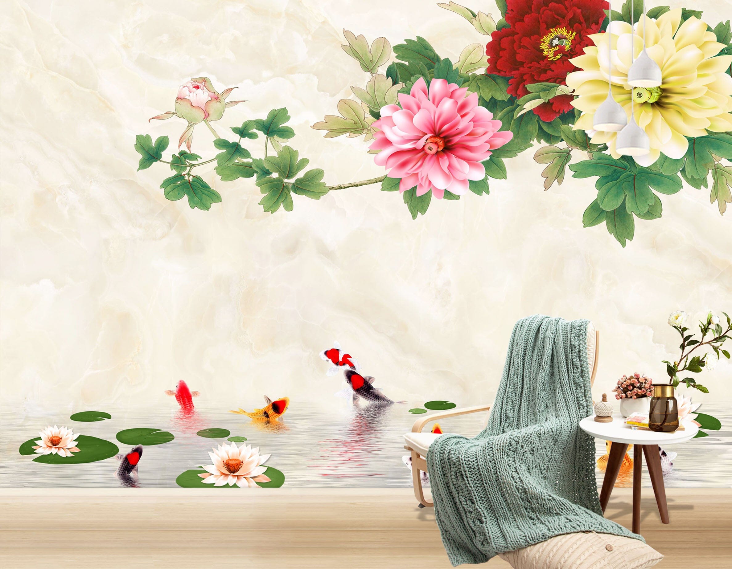 3D Color Chrysanthemum 1482 Wall Murals Wallpaper AJ Wallpaper 2 