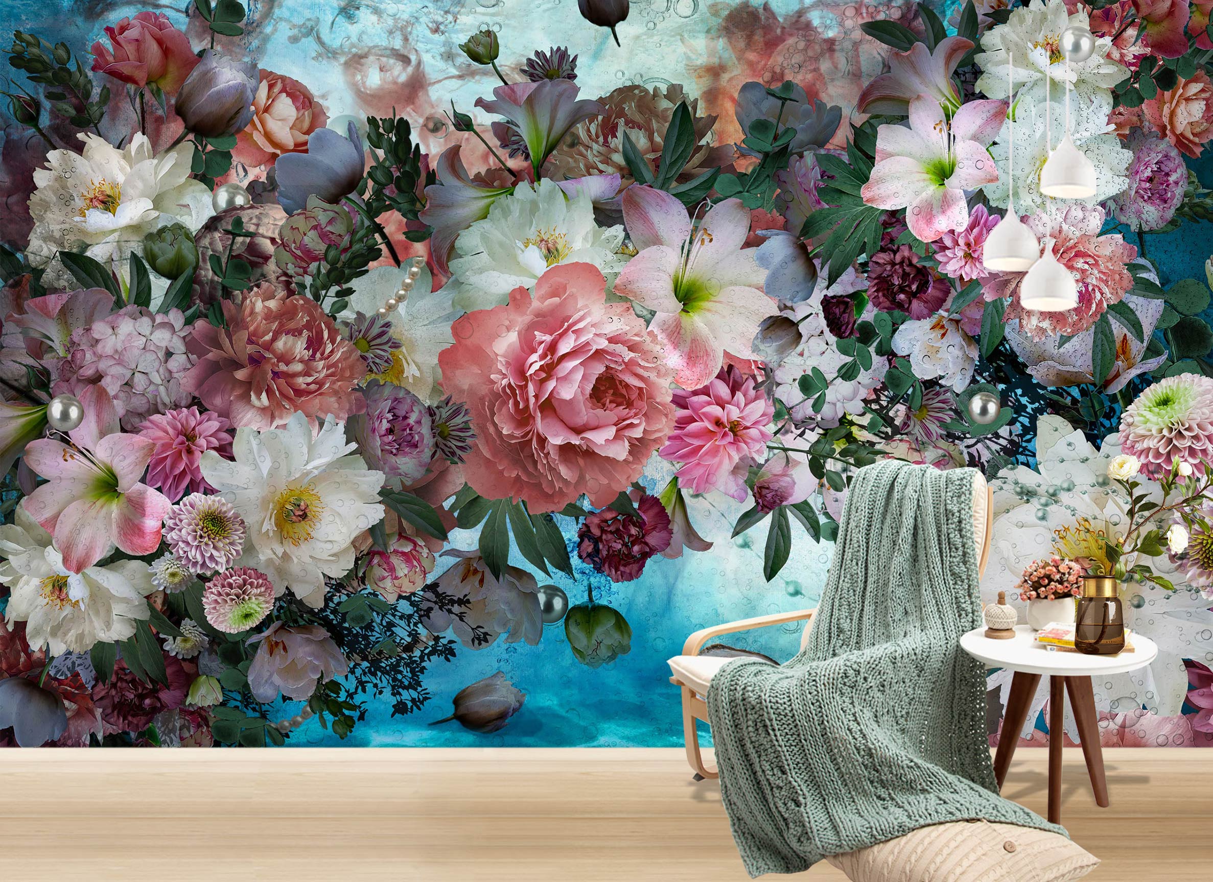 3D Pink Lily Flower 5203 Beth Sheridan Wall Mural Wall Murals